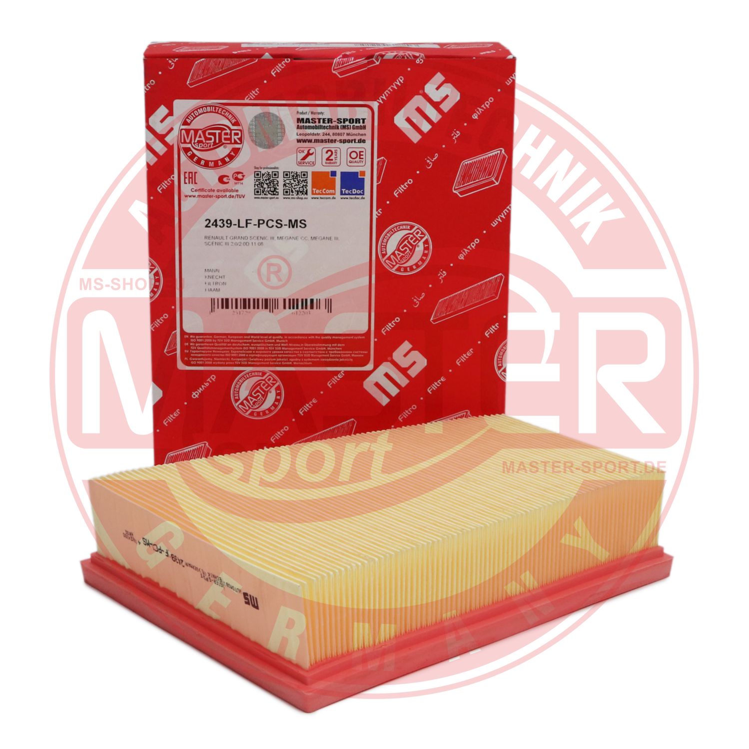Filtru aer MASTERSPORT GERMANY 2439-LF-PCS-MS